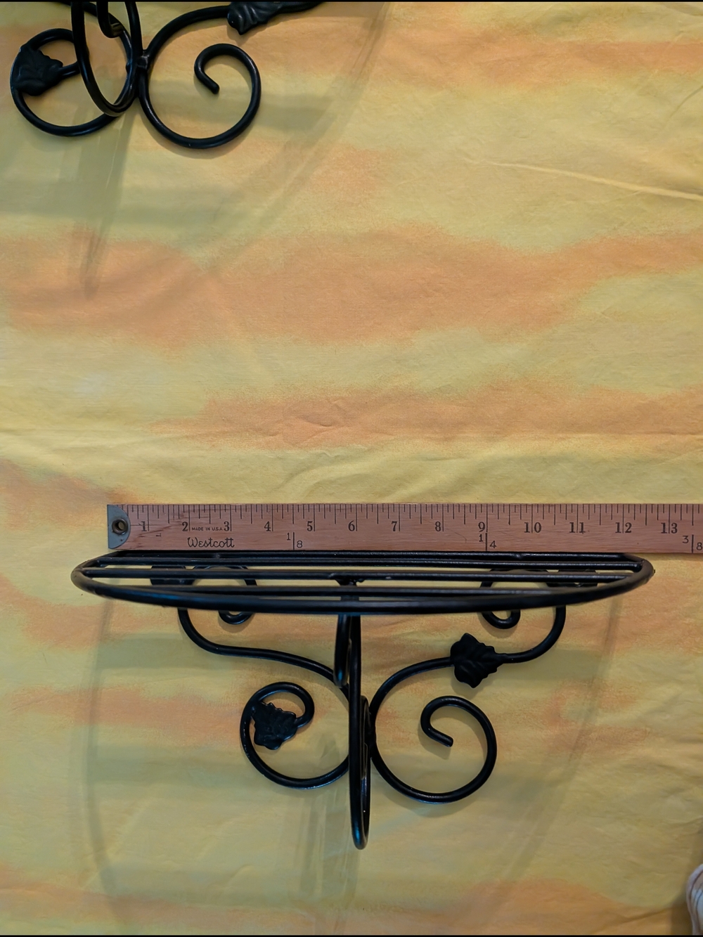 Black Decorative Wall Shelf Brackets - Elegant Scroll Design - Picture 5 of 6